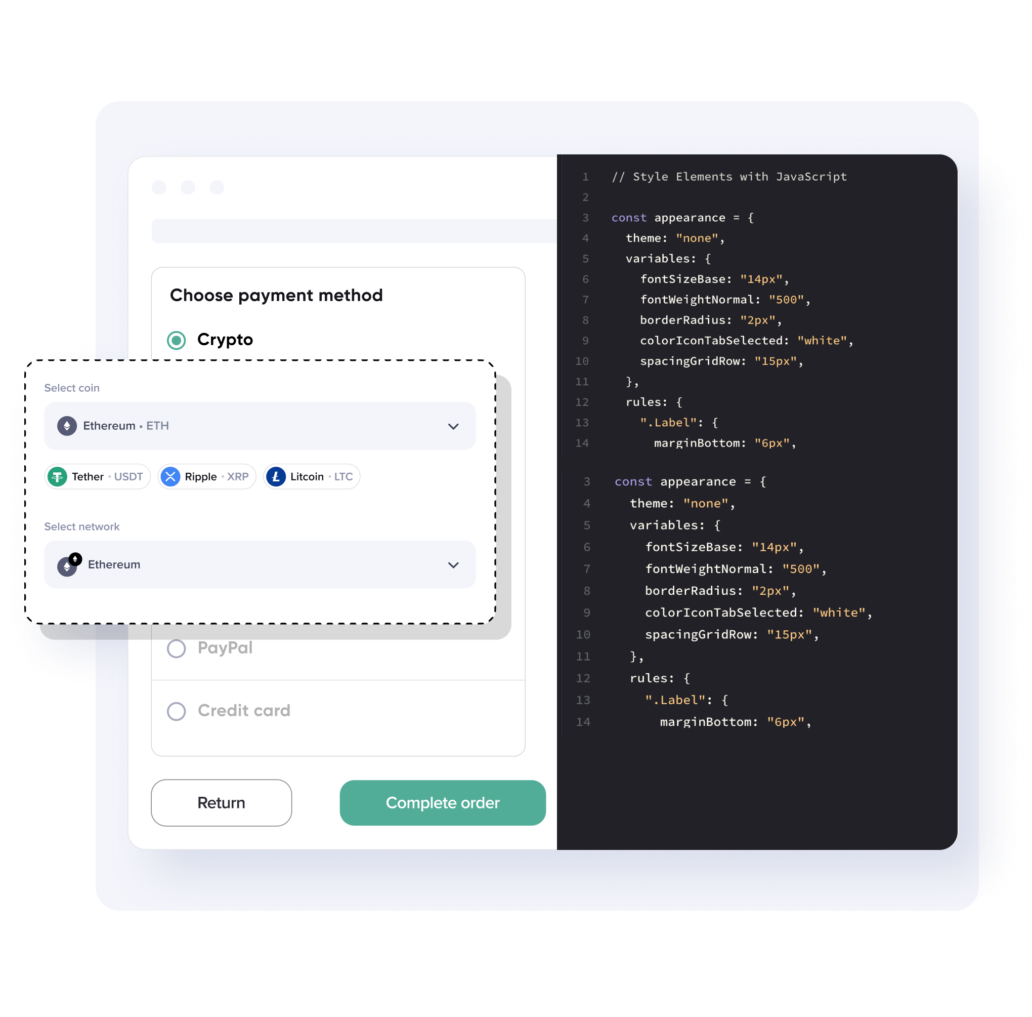 Our team will assist you in selecting the most suitable ETH payment method and integrating Cryptopay via API or no-code options.